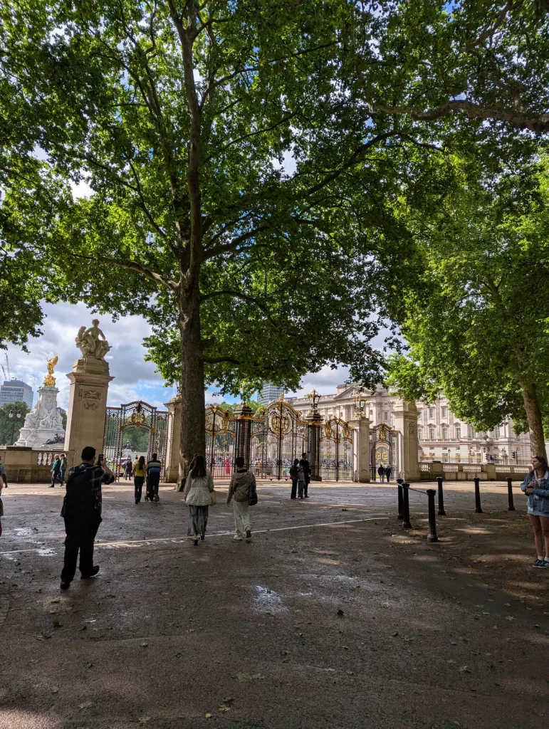 Vista di Buckingham Palace da Green Park